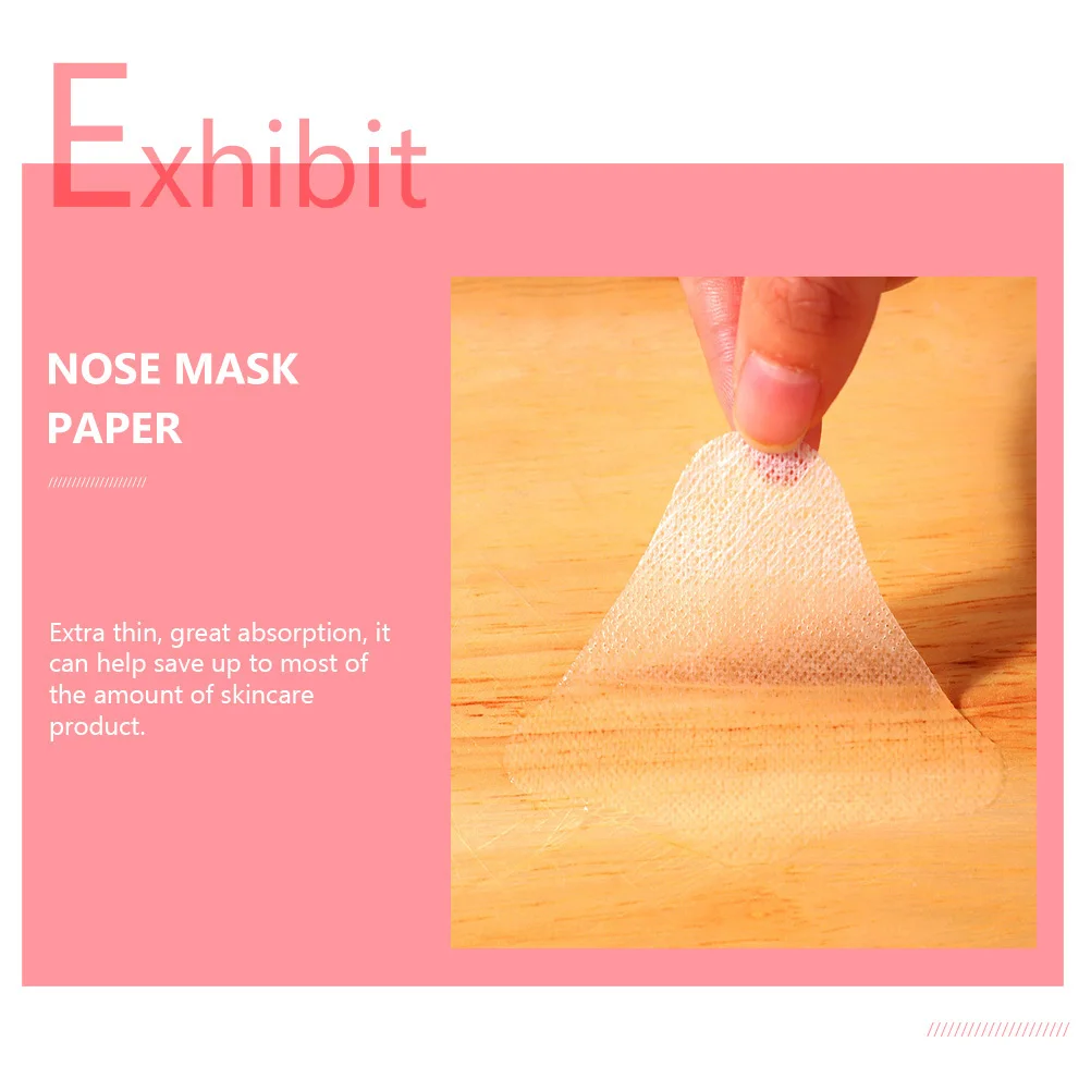 80 pezzi maschera per il naso in tessuto non tessuto carta monouso per la cura della pelle del naso cerotto leggero durevole portatile per la pulizia profonda della rimozione del trucco