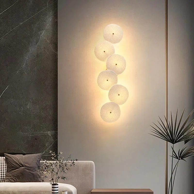 Art Deco Round Ceramic LED Wall Sconce light for Parlor Aisle Corridor Wall Lights Atmosphere Decoration Lamp Drop Shipping