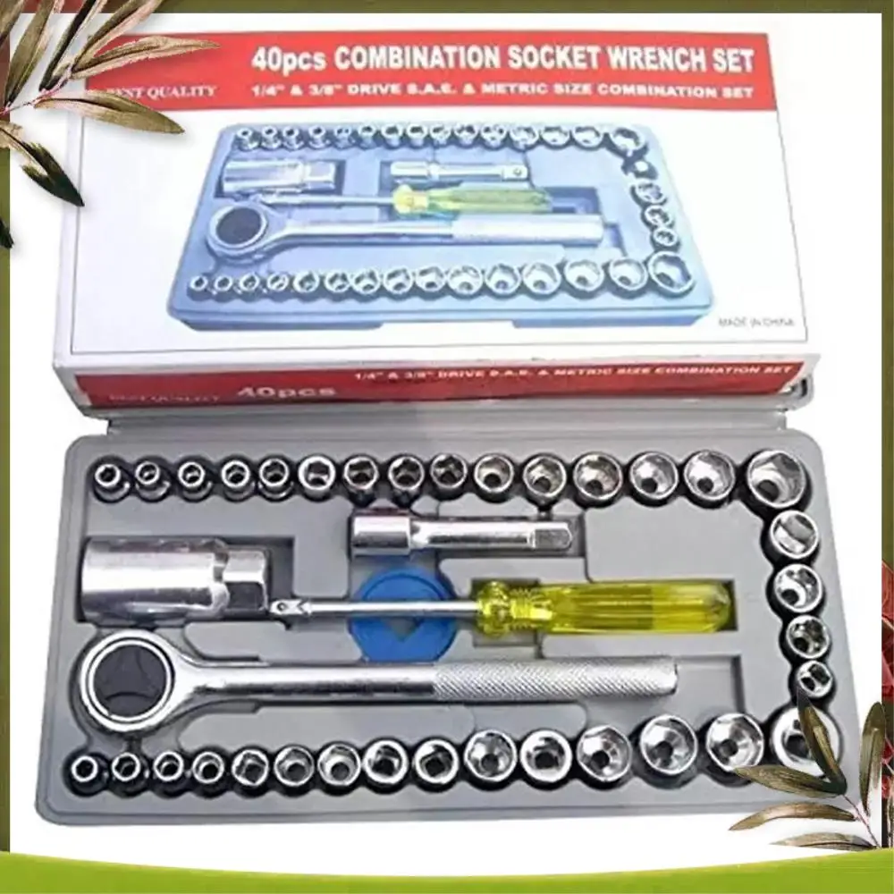 

Набор головок для гаечных ключей AB98-40PCS подходит для ручной разборки и сборки автомобильных и мотоциклетных инструментов