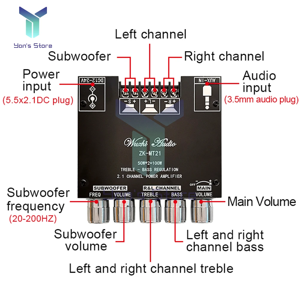 ZK-MT21 2X50W+100W … - image