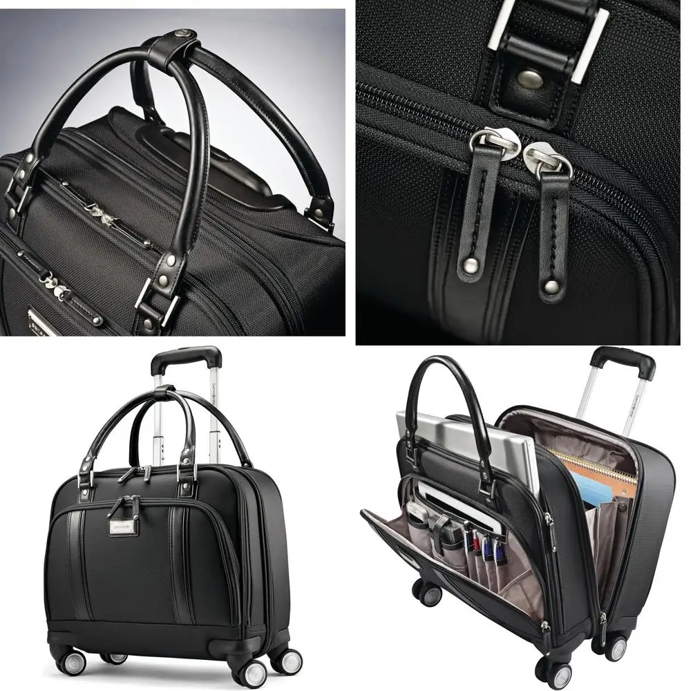 

Women's Black Spinner Mobile Office Bag, One Size