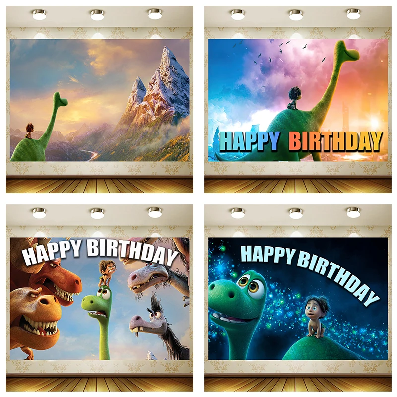 The Good Dinosaur Backdrop Children Birthday Supplies Girl Princess Party Cartoon Decoration Background Photography