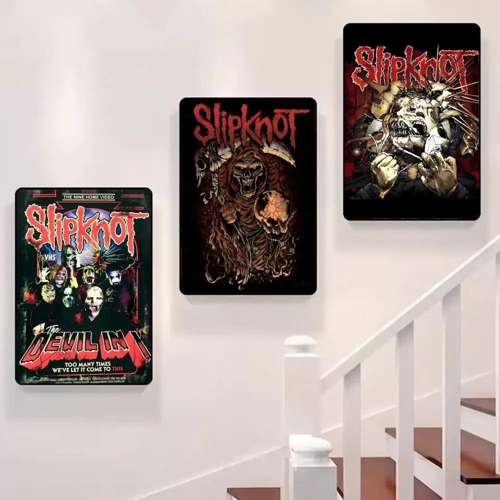 ملصق قماشي للخط بعقدة من Slipknot: خالي من التجاعيد ومقاوم للماء ومتين لجميع الفضاء لتزيين الحائط