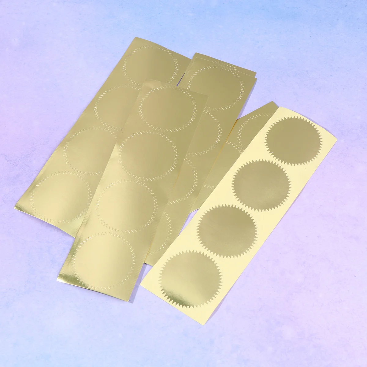 40 peças adesivos de vedação redondos dourados com borda de renda irregular decalques autoadesivos para embalagem de presente diy scrapbooking uso em sala de aula