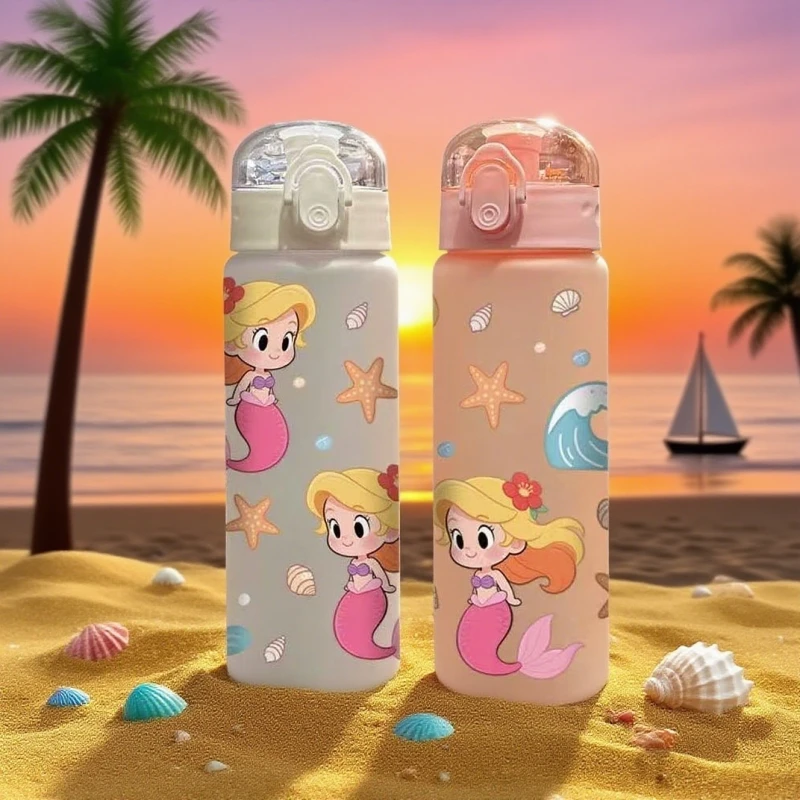 3D Printed 780ML Mermaid Pattern Water Cup - Vivid Color Print, Food-Grade Material, Must-Have for Fantasy Style Lovers