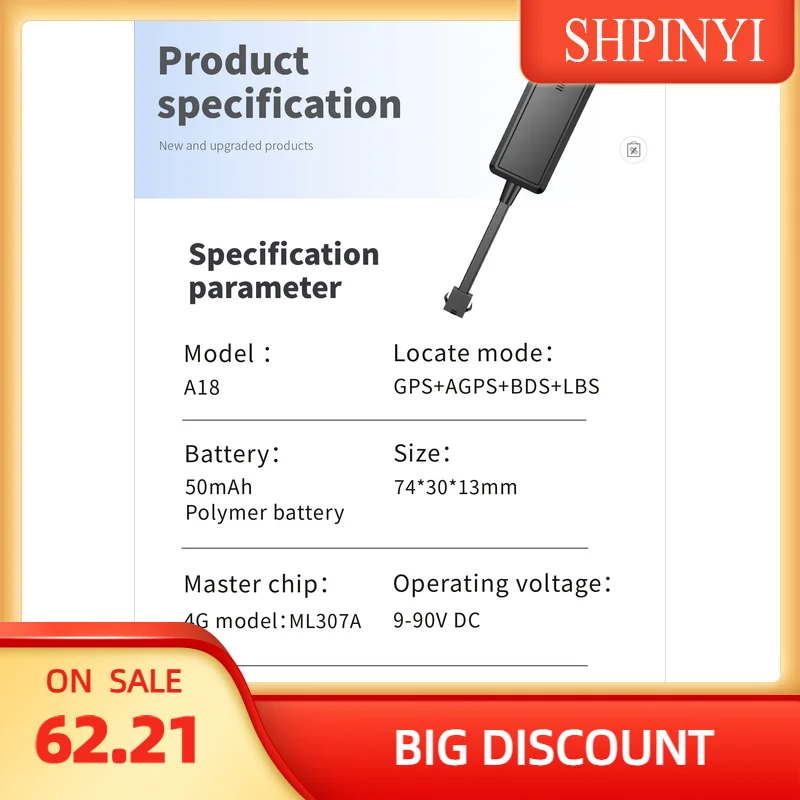 Portable 4G LTE GPS Locator Mini Auto/Motorcycle Tracker Waterproof Acc Detection LBS/WiFi Positioning IP67 Rated 4G PC