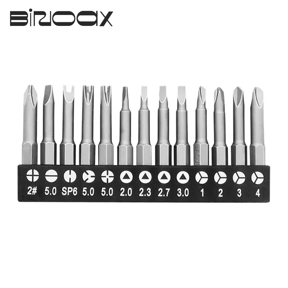 Binoax 4-13Pcs Special-shaped Screwdriver Set 50mm CRV U-shaped Y-Type Triangle Inner Cross Three Points Screwdriver Bit Tool