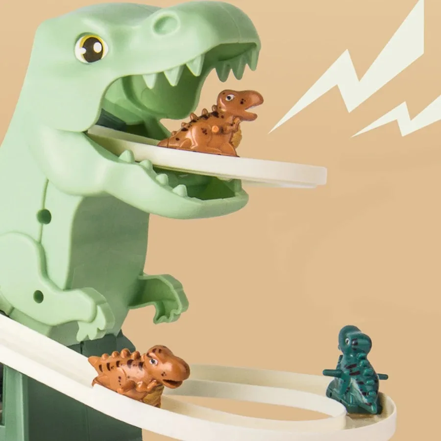 Dinosaurier Kletter rutsche Musikspiel zeug mit 3 Dinosauriern, Puzzle Spaß elektrische Rutsche Spielzeug auto, Halloween Jungen und Mädchen Weihnachts geschenk