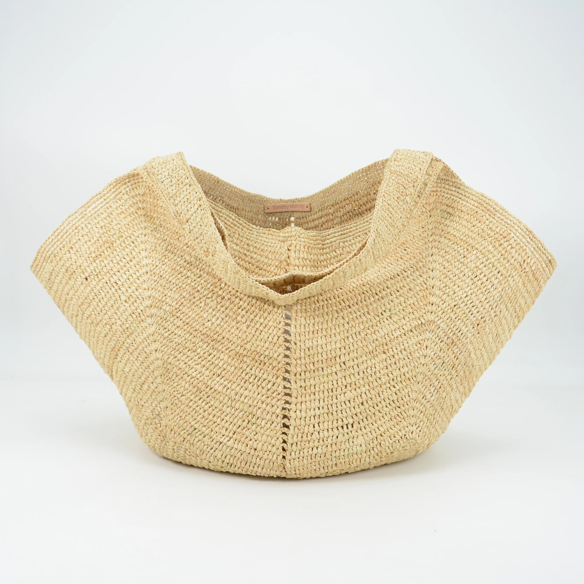 Summer Bucket Raffia Straw Bags for Women Rattan Shoulder Bag Handmade Woven Beach Handbags Female Large Capacity Totes Unlined