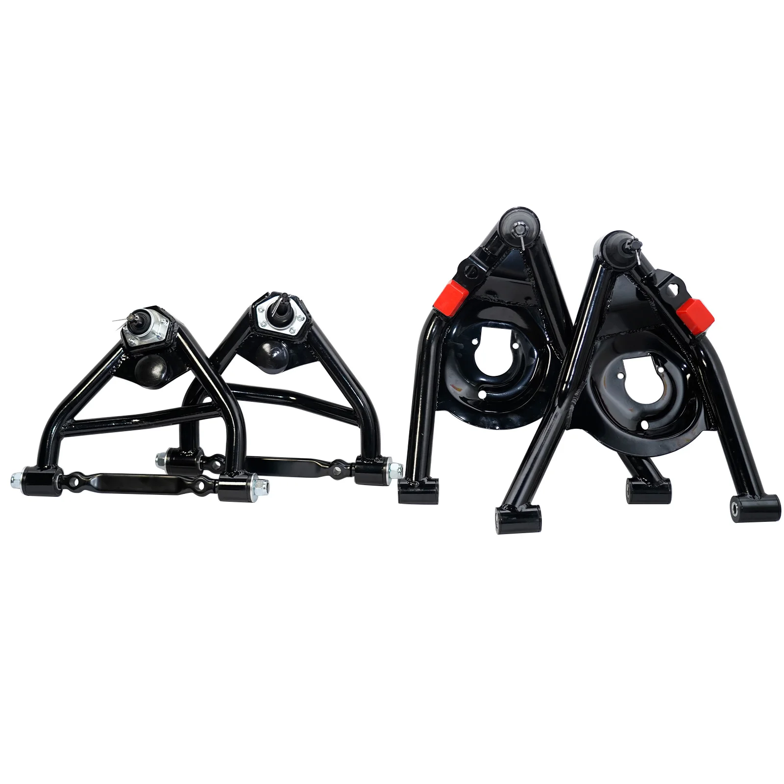 AP02 Tubular Upper & Lower Control Arm Set Black For 1970-1981 Chevy Camaro Coupe C21038/C21037