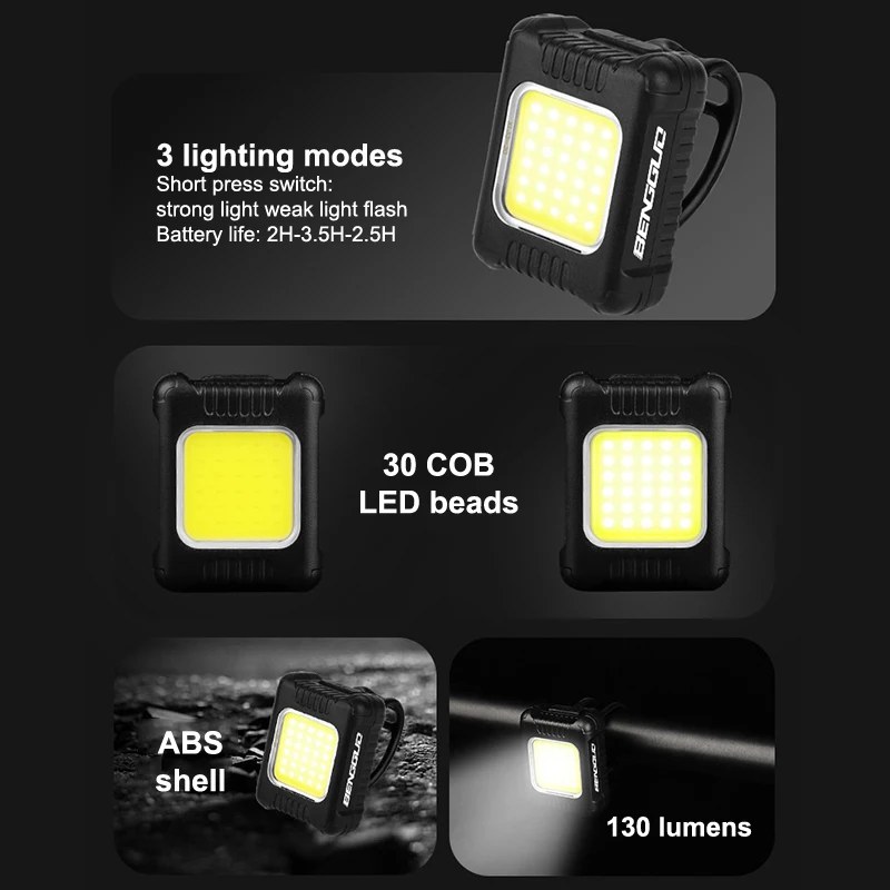 Luz de bicicleta impermeable superbrillante múltiples modos de iluminación recargable conducción nocturna ciclismo LED luz trasera de bicicleta
