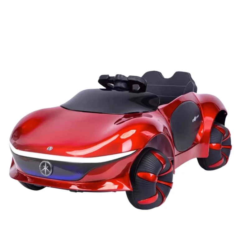 Carro elétrico para crianças com balanço, 4 rodas, veículo de controle remoto, alça portátil, brinquedo para crianças de 1 a 6 anos, meninos e meninas