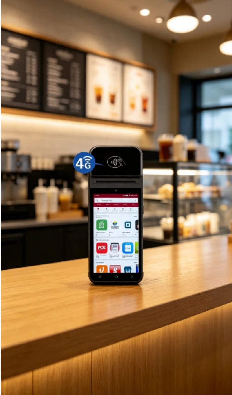 Touch Screen 5.5 inch All in One Mobile Android Pos Payment Terminal PCI 4G Android Handheld Pos Hardware Systems with Printer