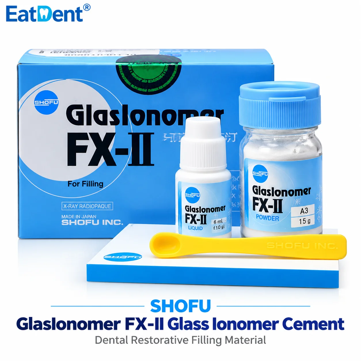 ShoFu FX-II Glaslonomer Dental Adhesive Reinforced Glass Lonomer Cement For Oral Cavity Repair Filling Dental Material