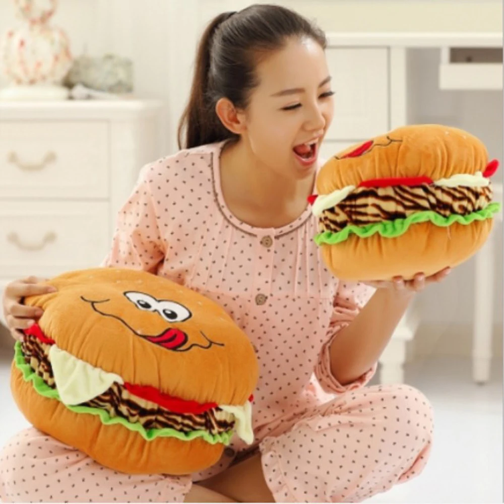 

Simulated Cartoon Hamburger Children Stuffed Plush Toy Pillow Birthday Gift