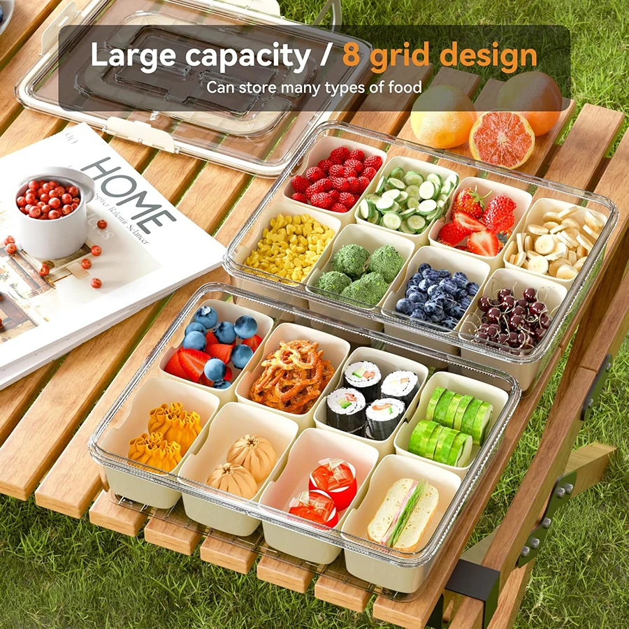 Snackle Box Container, Divided - Food Storage Boxes With Lids 评论和价格