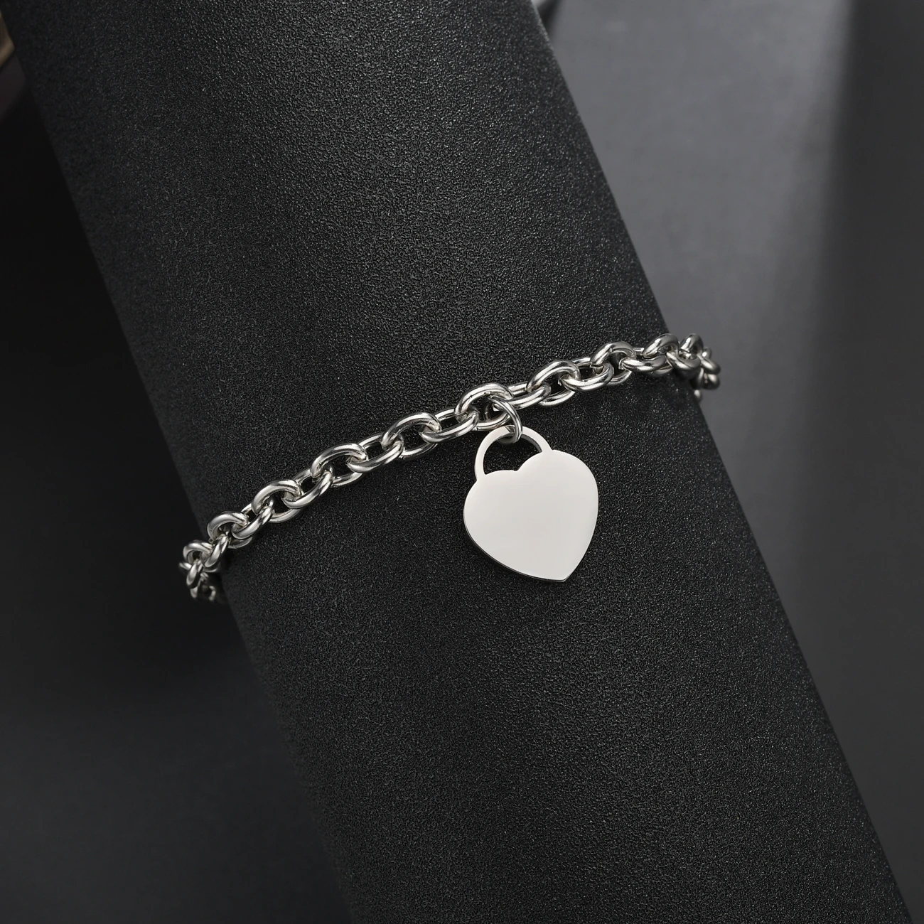Personalized Engraved Heart Bracelet, Custom Name Gift