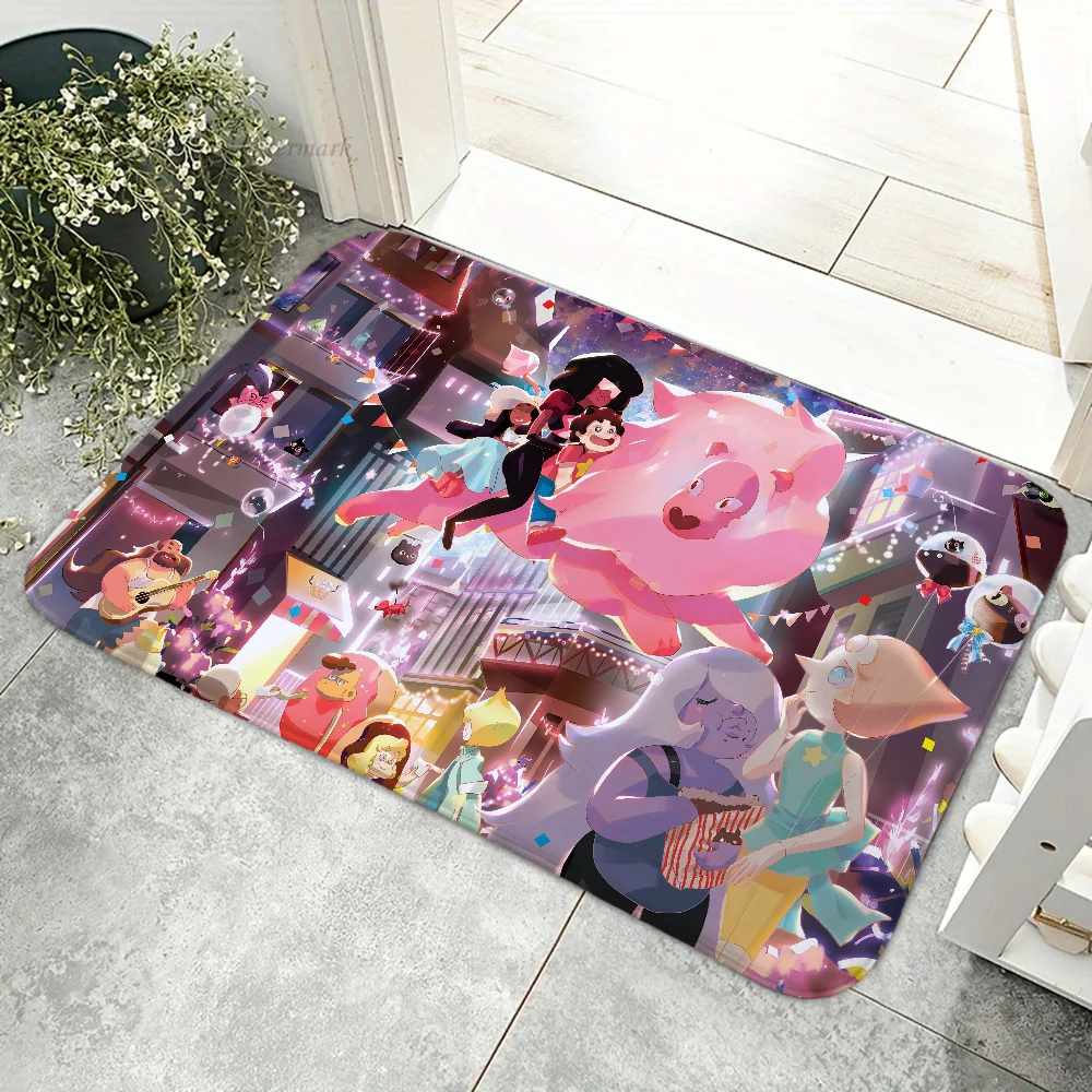 1pc Steven Universe Floor Mat Floor Mat Anti-Slip Kitchen Bedroom Handmade Tufted Rug Carpet Living Room Entrance Rug