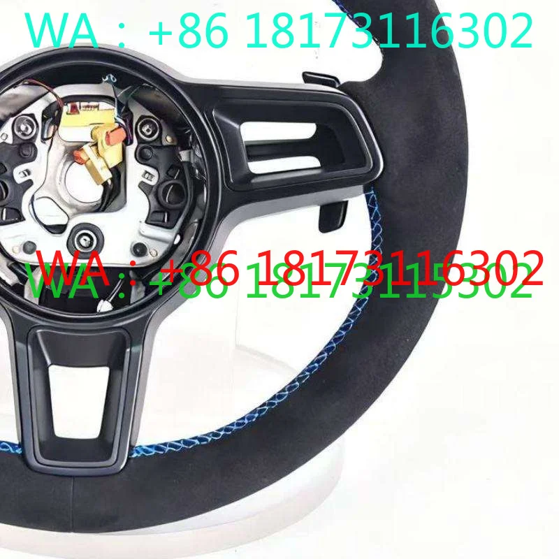 Factory Bestseller Custom Chamois Leather Sports Steering Wheel 390mm Fit Panamera Cayenne Macan 718 911 918 Cayman