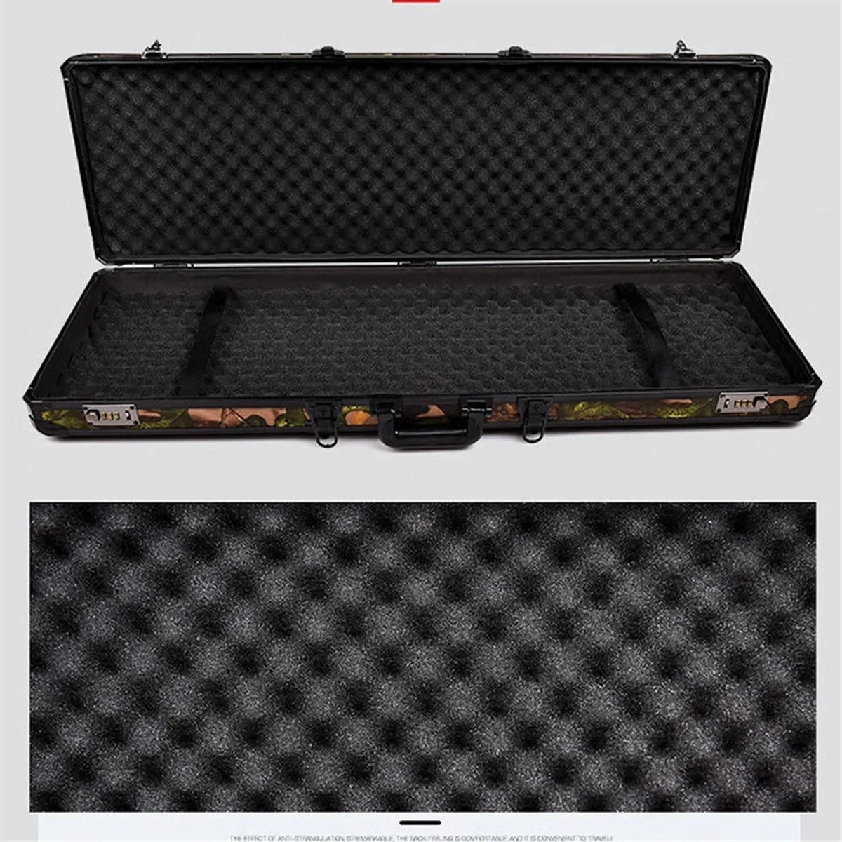 Aluminum Alloy Tool Box Extra Long Suitcase Instrument Case Fish Pole Case Equipment Safety Box Storage Box with Sponge