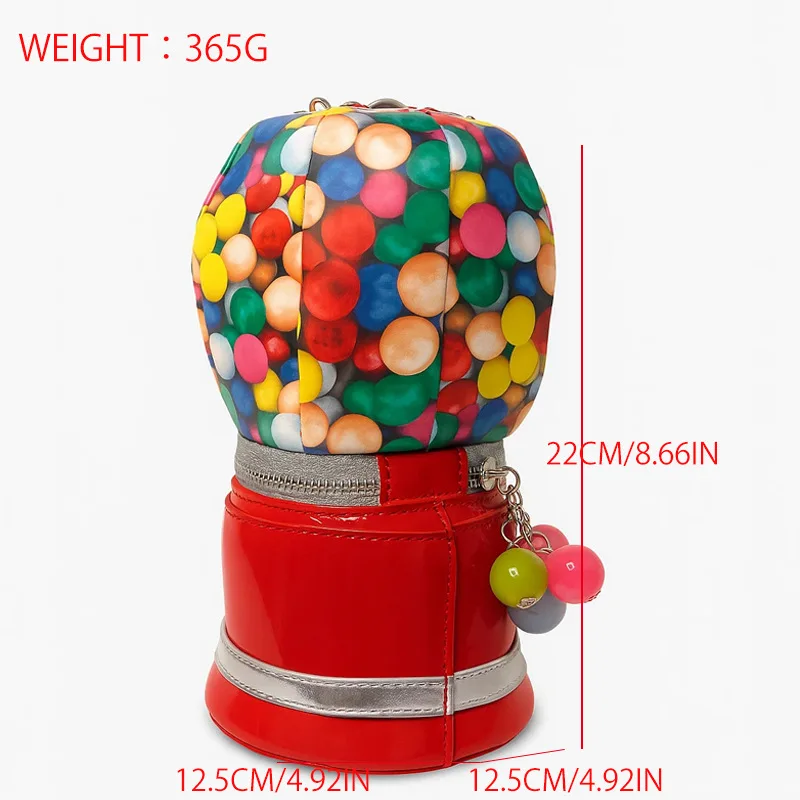 Fashion Luxury Designer Bags Red Hot Air Balloon Shape Handbag Party Clutch Bag for Women Purses Shoulder Chain Bag Pu Leather view 2