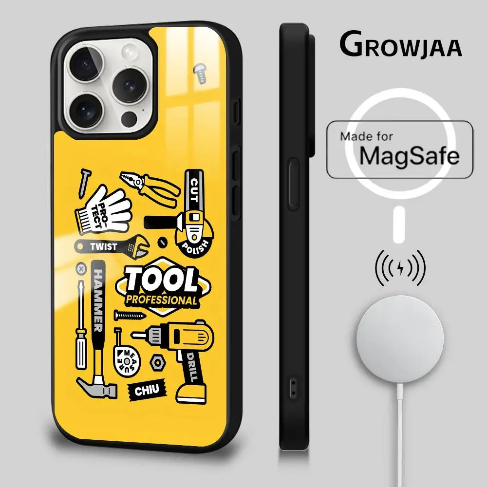 

Tool phone case for iPhone 17 16 15 14 13 12 11 Pro Max Plus Mini Magsafe Magnetic Wireless Mirror Funda