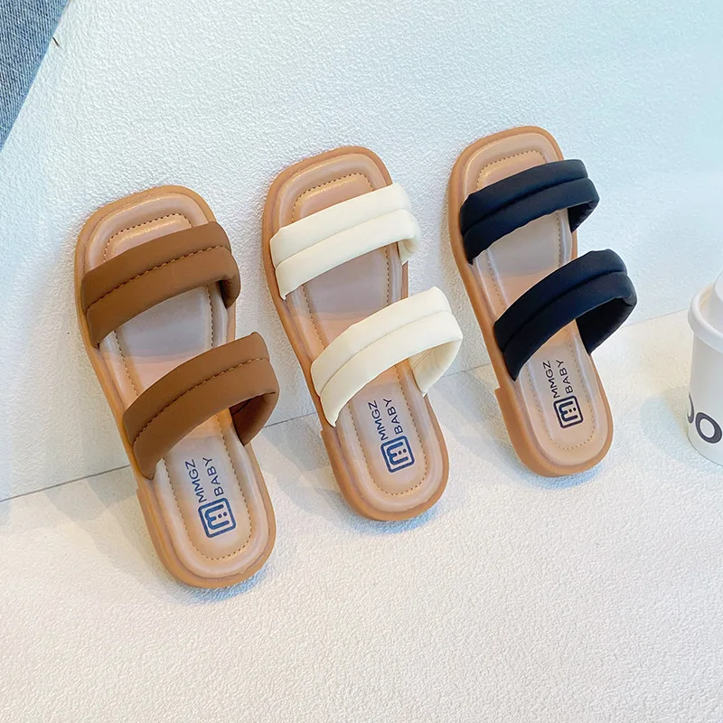 

Children Casual Sandals for Girls 2026 Summer New Fashion Korean Style Soft Bottom Anti-slippery Versatile Open-toe Slippers