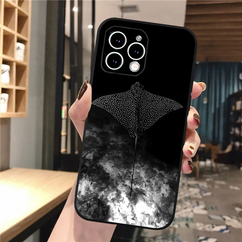 Manta Ray Sea Creature Phone Case For iphone 17 Pro Max Air 16 15 14 13 Pro Max 15 16 Pro 15Plus Shell