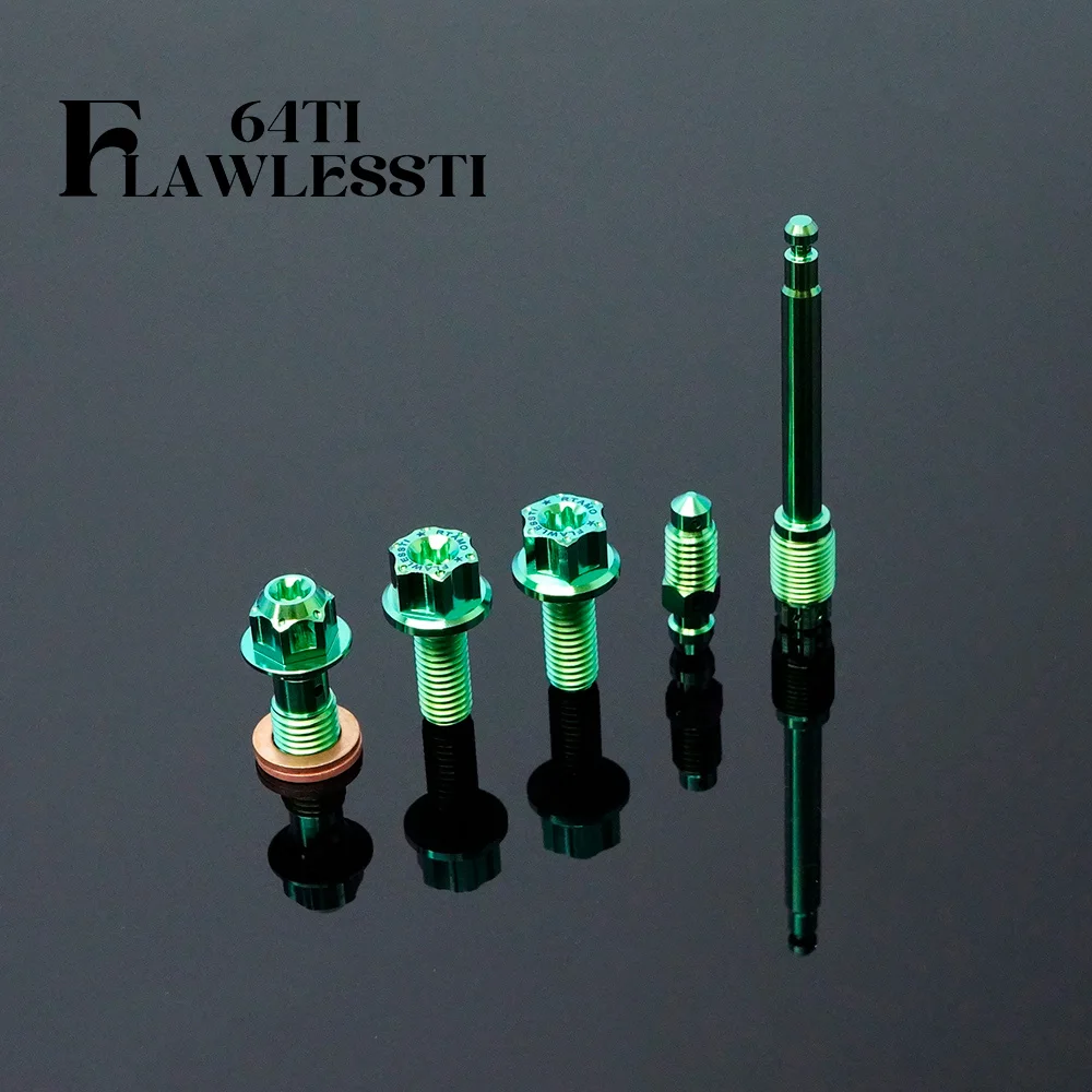 FLAWLESSTI Gr5 Titanium Bolt Nissin Front Brake Caliper Bolt Set For Forza 350 ADV 350
