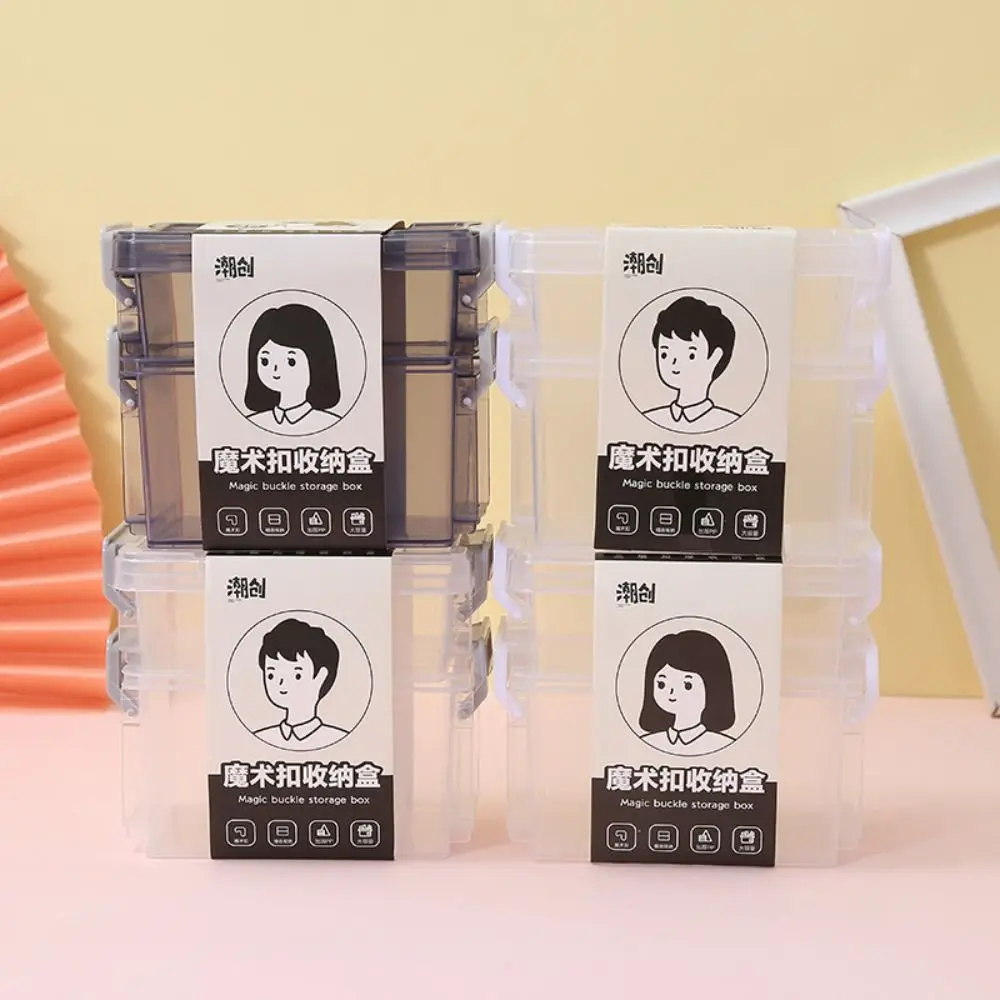 Transparent Office Supplies Waterproof Trivia Parts Tool Mini Desktop Storage Box Sundries Storage Box Nails Clips Organizer