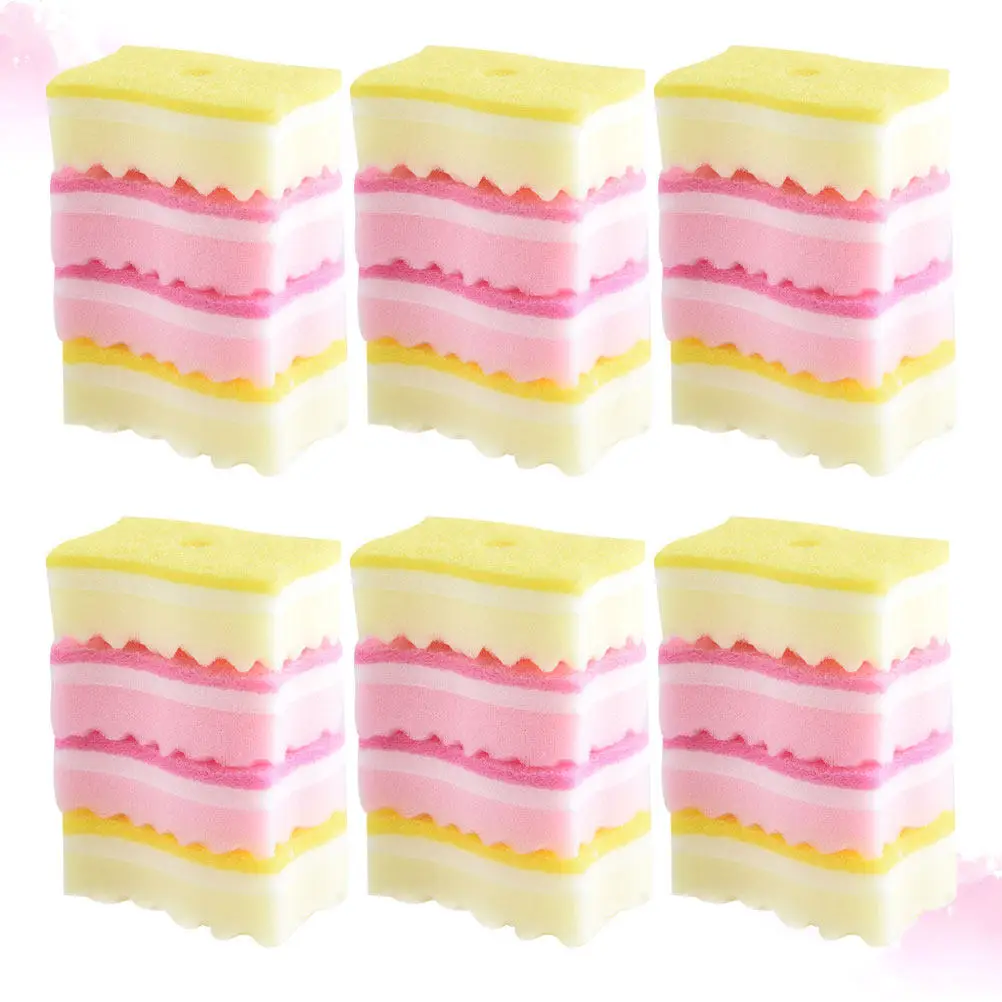 

Набор из 24 губок для мытья посуды с волнистым дизайном, премиум-класса, для кухни, для удаления жира с тарелок, мисок, сковородок, сверхвпитывающие, для интенсивного использования