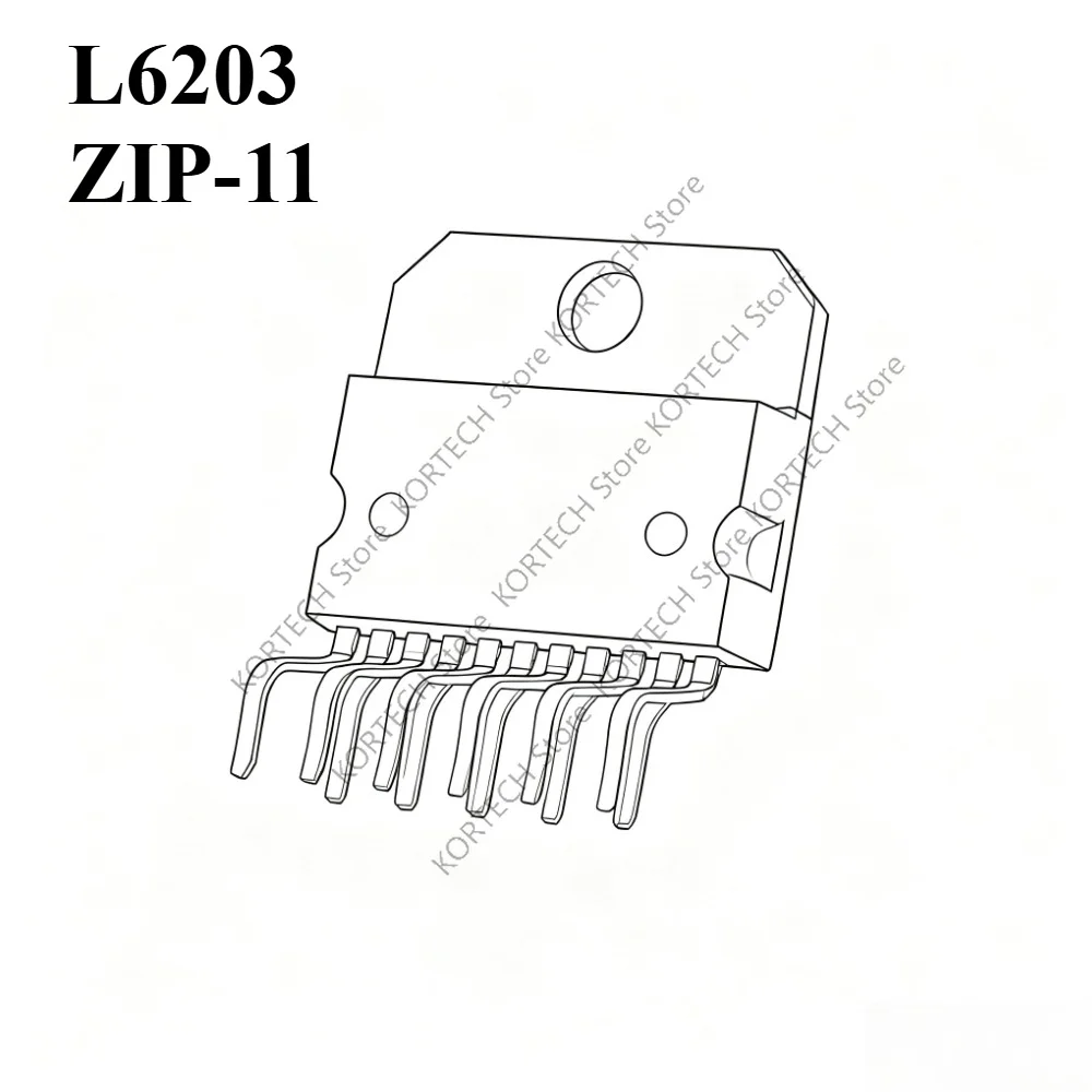 1pcs 5pcs 10pcs /Lot Original L6203 ZIP-11 DC motor bridge driver IC Chip