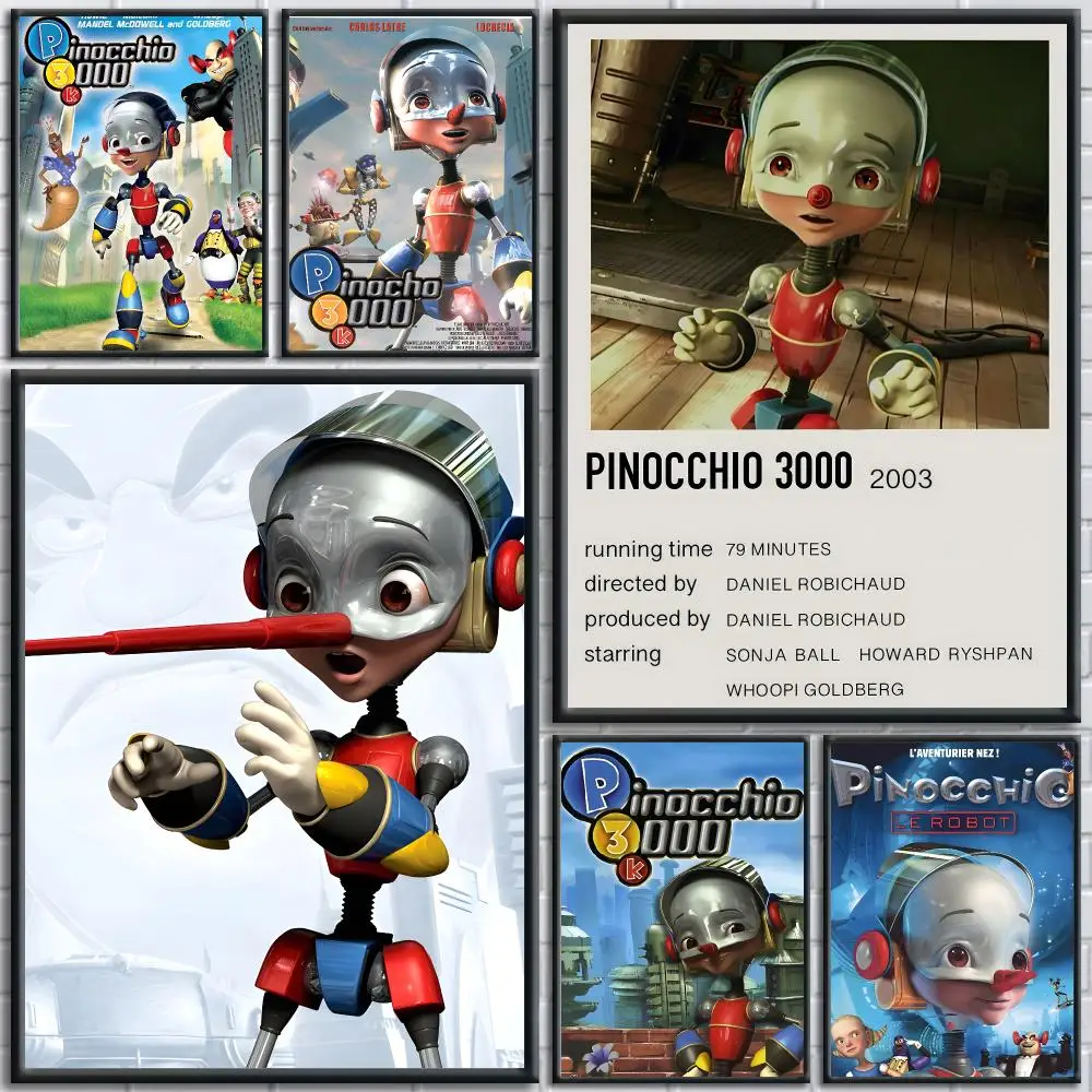 Futuristic Movie Pinocchio 3000 Poster HD Self-Adhesive No Residue After Removal Ideal for All Kinds of Wall Decor