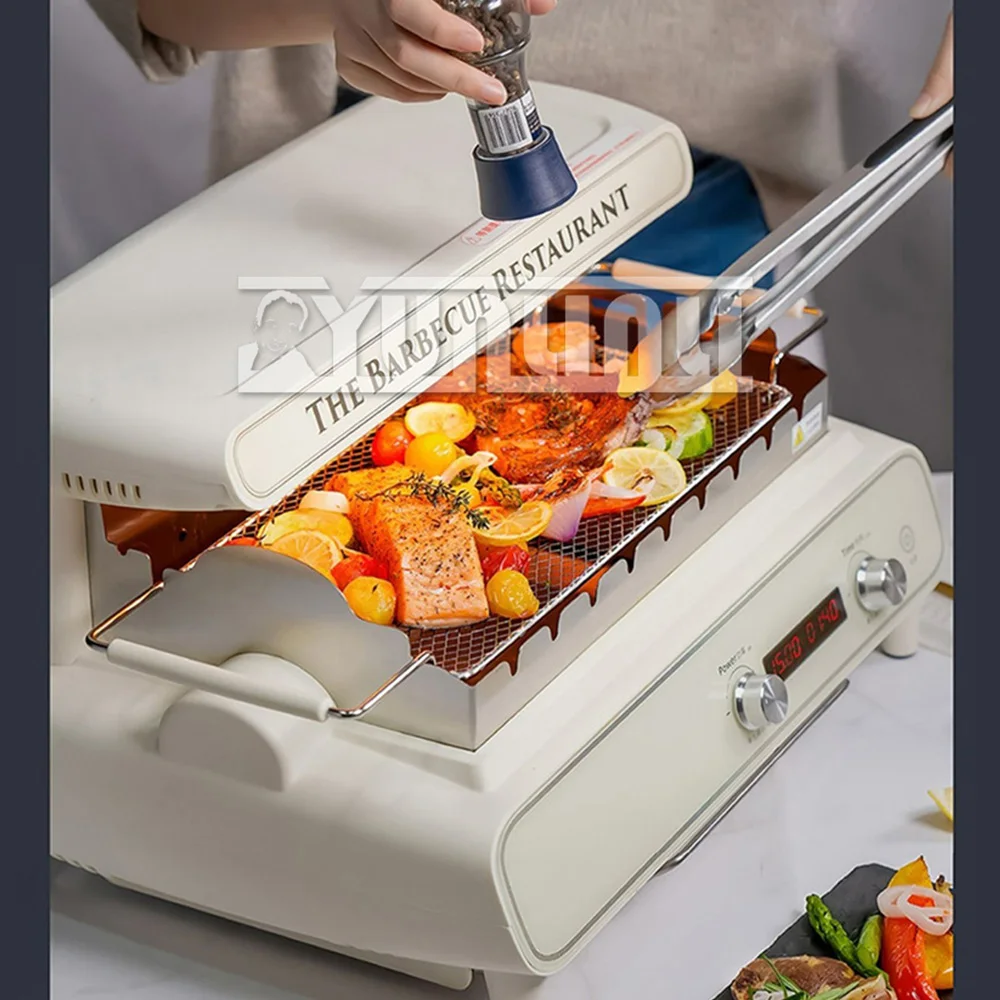 Commercial Smokeless Grill Kebabs Barbecue Machine Chicken Roaster Parrilla Restaurant Equipments