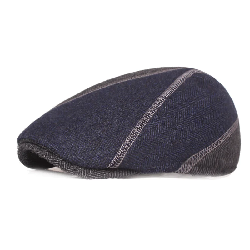 Woollen Blend Men Women Caps Beret Big Head French Artist 30%Wool Beanie Hat Vintage Plain Elegant Male Female Plus Size