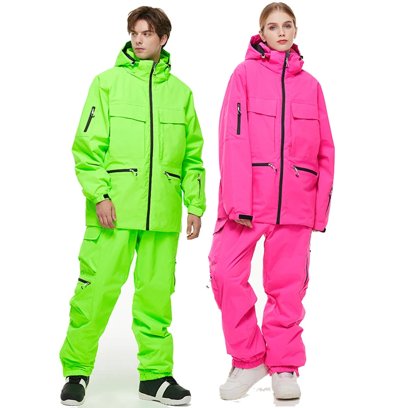 Women and  Men Ski Clothes, Ski Jacket, Snowboarding Snow Suit Sets, Skiing Jackets and Pants, Outdoor Sports Suit for Unsex