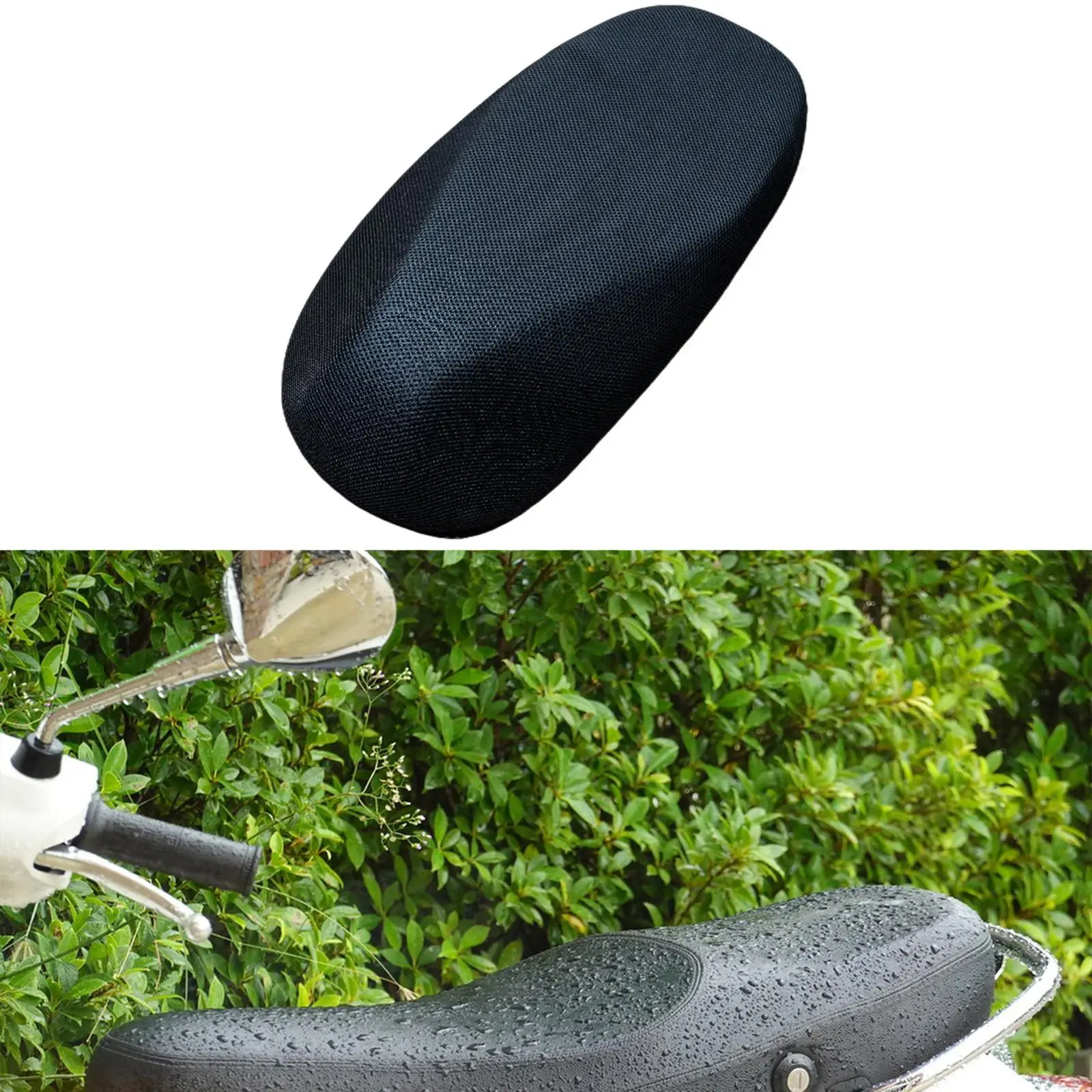 

Motorcycle Seat Cover Professional,Elastic Mesh Anti Slip,High Performance Accessories Flexible Black Breathable Protector