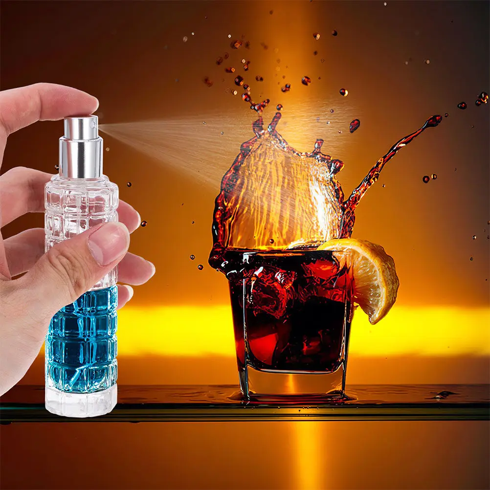 2Pcs Glass Spray Bottle Cocktail Atomizer Sprayer Exquisite Airtight Empty Bitters Perfume Essential Oil Dispenser Bar Tool