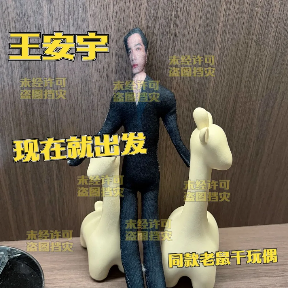We Are Ready‌ Wang Anyu Huang Jingyu Mouse-shaped Dry Doll with Wire Skeleton Limbs Separated Abstract Twist Plush Toy Keychain