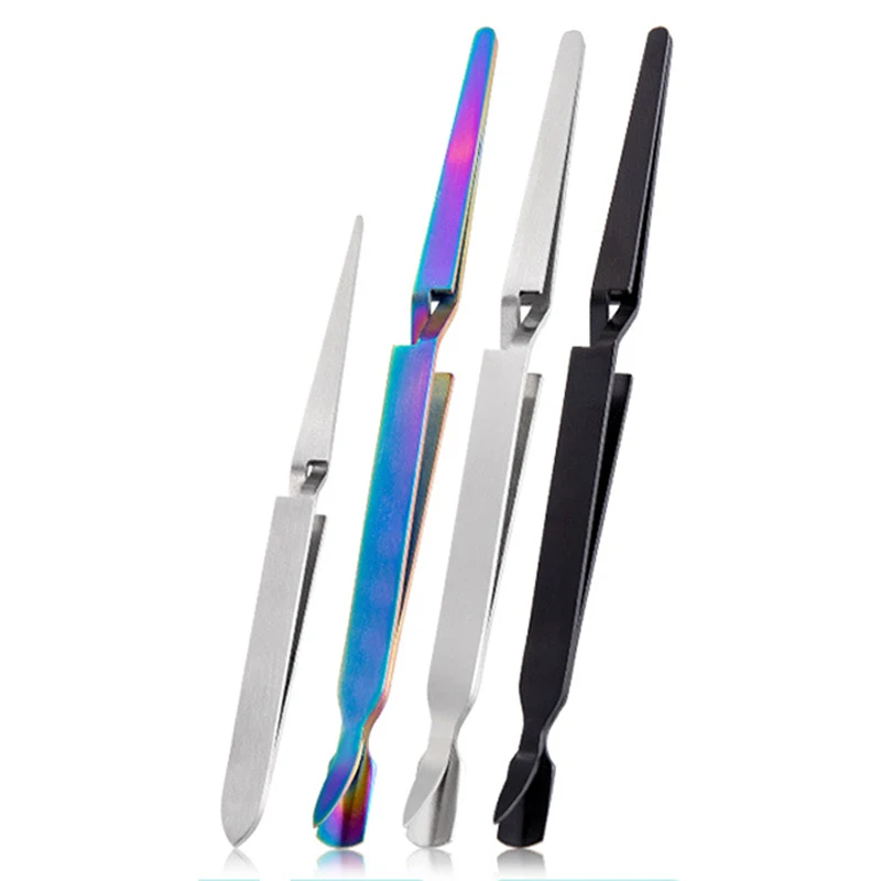 1Pc Stainless Steel Nail Art Shaping Tweezers For UV Gel Tips C Curve Nipper Pinchers Sculpture Nail Clip Manicure Tools