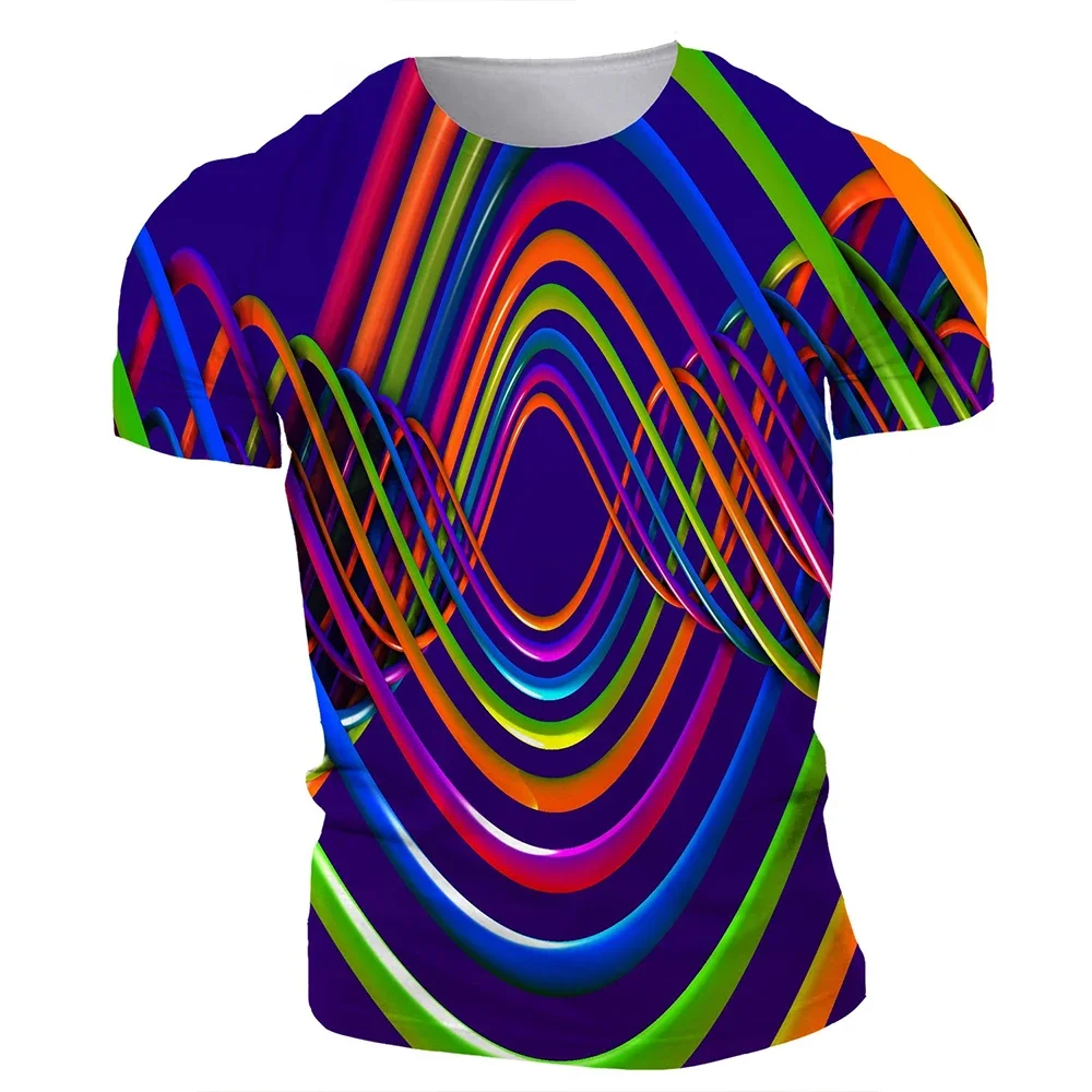 2026 Summer new collection Fashion Art Creation Hipster 3D Printed T-shirt Vertigo Hypnosis Personality Fun Fashion Short Sleeve