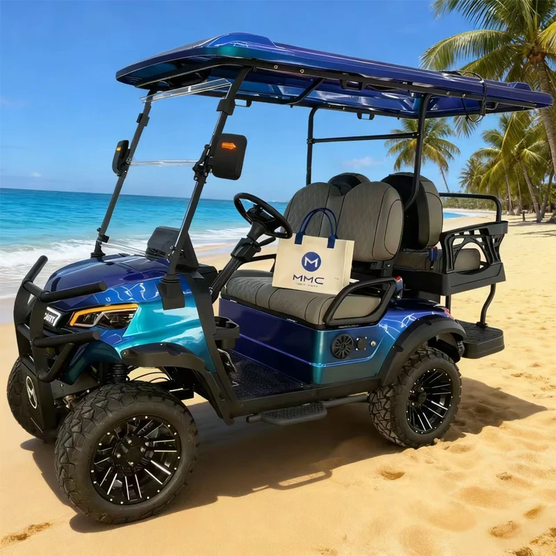 MMC 4WD aluminum alloy frame, off-road tires, 48V/72V Lithium Battery Acoustic 2/8 Seat Golf Cart, 4000W/7000W Golf Cart