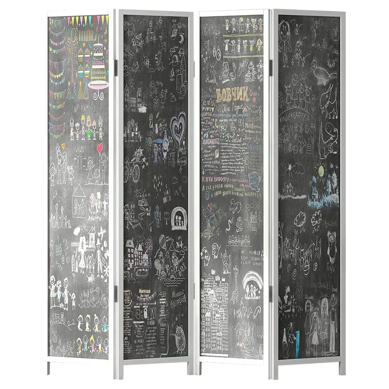 

Solid wood screen partition porch folding mobile living room simple modern office blackboard creative graffiti wall occlusion