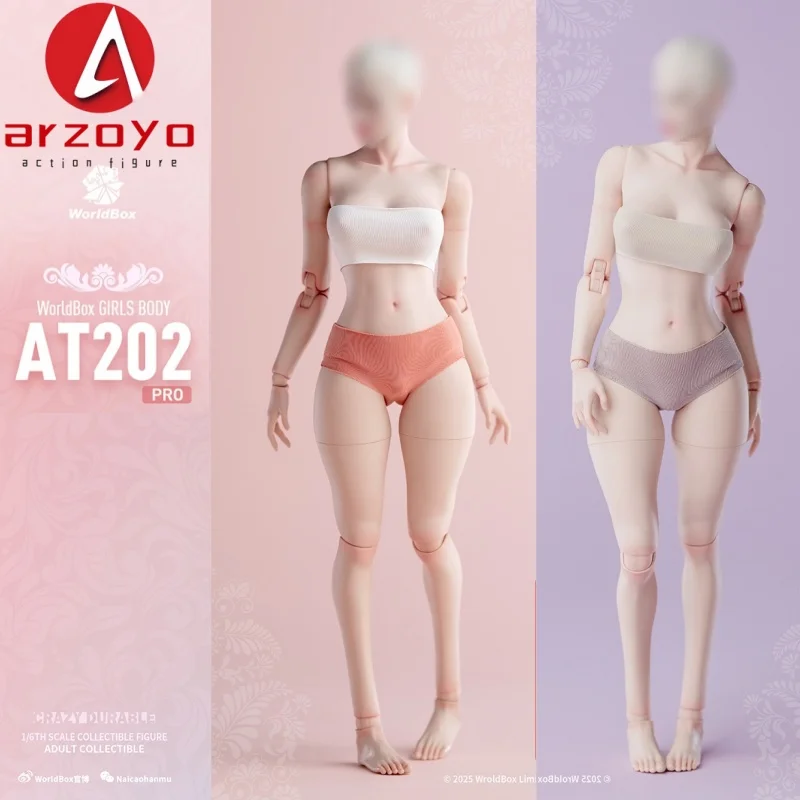 

Worldbox AT202 PRO 1/6 Female Flexible Body Normal Fat Leg 12'' White Suntan Mia Pink Skin Action Figure Model