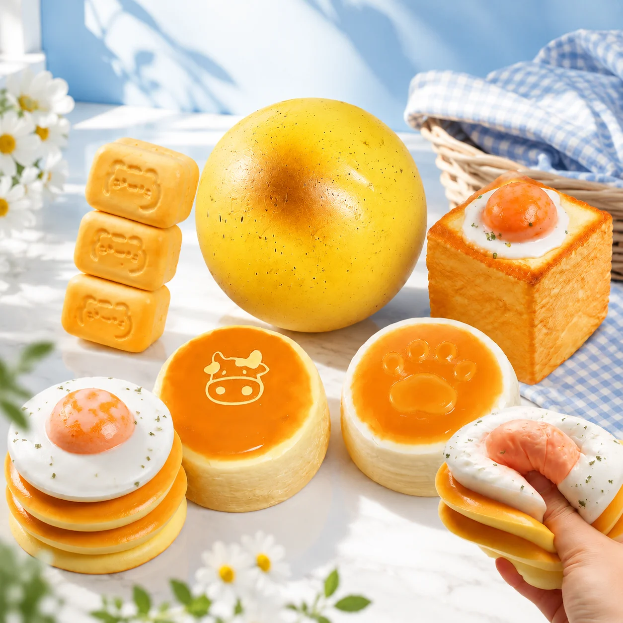 Slow Rising Squeeze Toy Simulation Potato Toast Bread Squishy Water Sensory Soft Food Model For Anxiety Relief Funny Gift