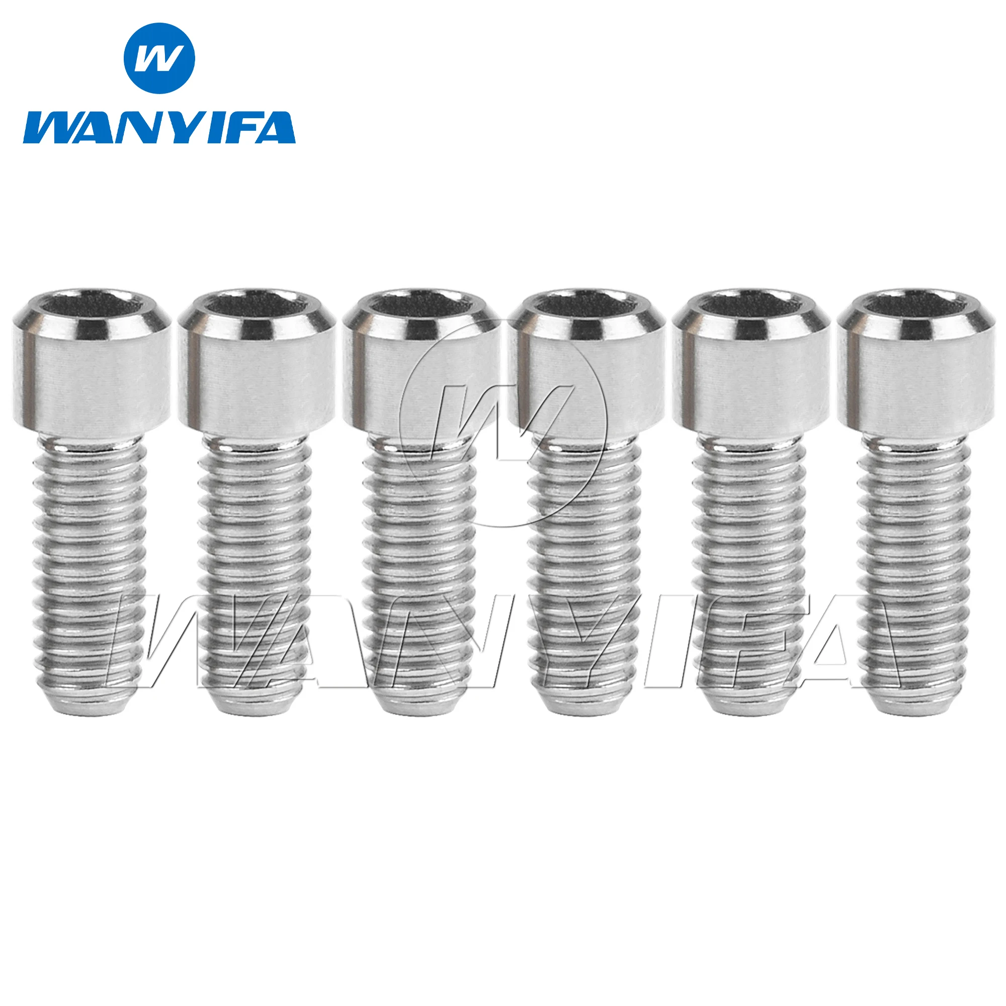 Wanyifa 6pcs Titanium Bolt M4x10 13.5 15 20 25mm Small Cap Hex Allen Head Screw for Bicycle Rear/front Derailleur H/L Adjustment