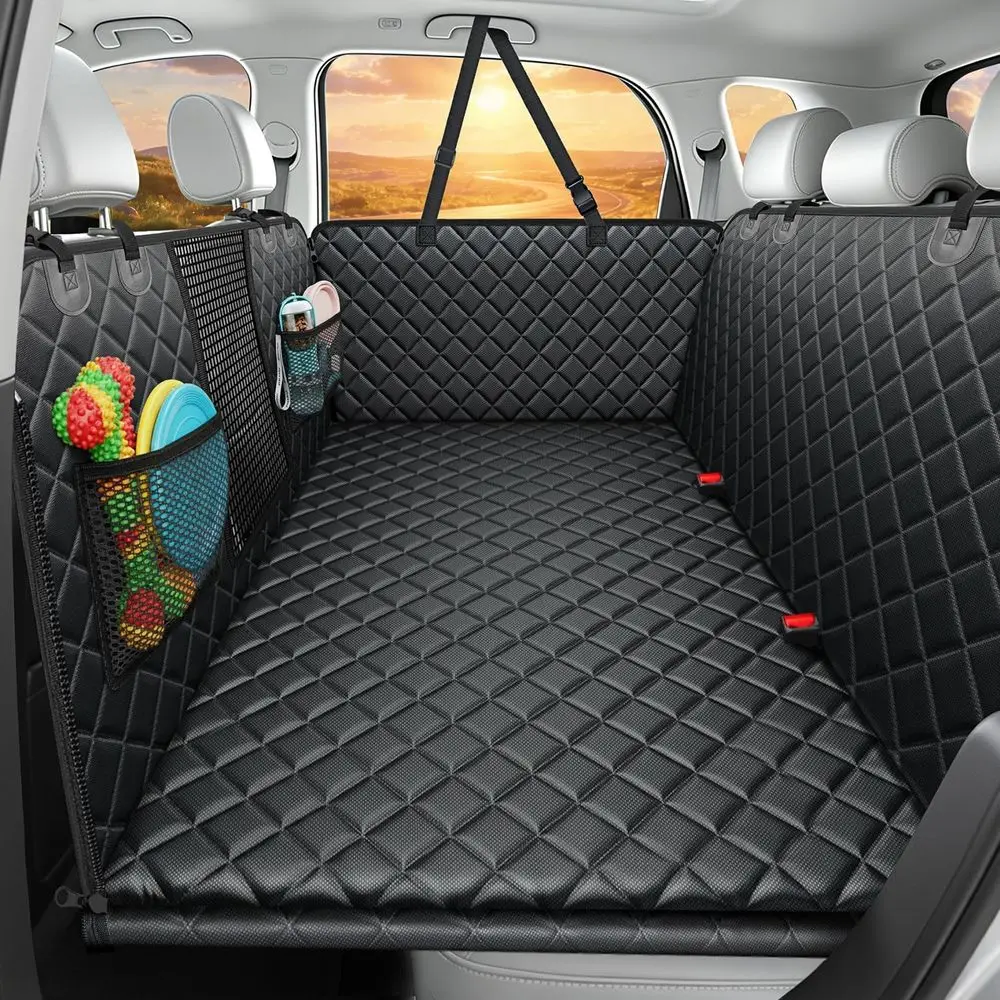 Large Dog Car Seat Cover: 550 lb Support, 45% Space Expansion, Waterproof 900D Fabric