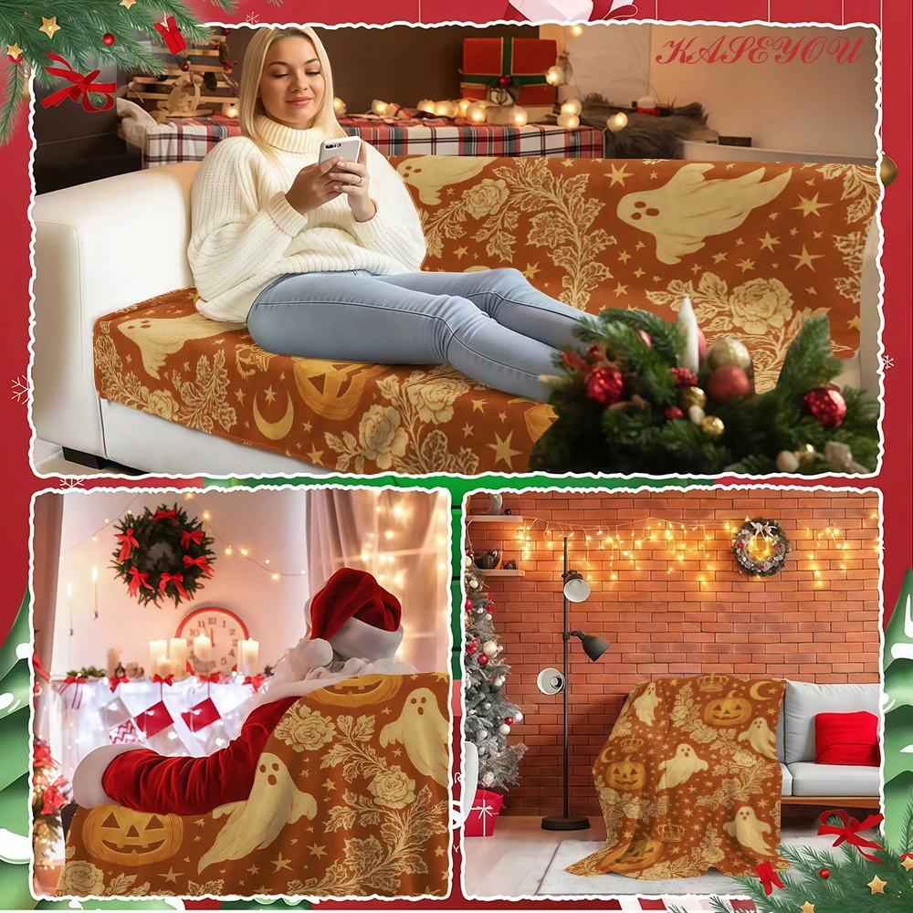 Olive Wildflowers No Shedding Quick Drying Lightweight Christmas Blanket Perfect Gift for Friends and Family Members
