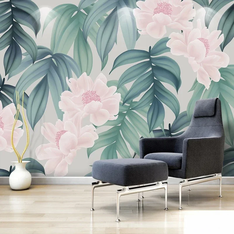 

Custom 3D Wall Murals Wallpaper Tropical Rainforest Banana Leaves Flowers Photo Wall Papers Home Decor For Living Room Bedroom