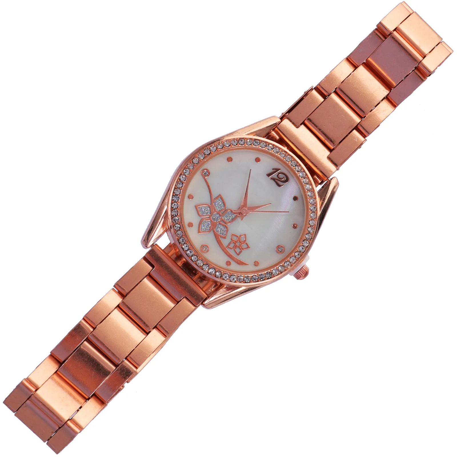 Flower Design Alloy Strap Wrist For s Girls Exquisite Decorative Watch Comfortable Belt Clear Dial Precise Timekeeping